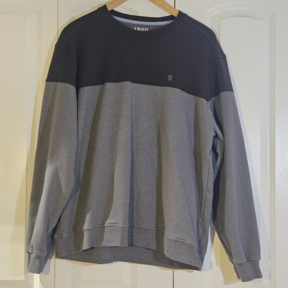 Izod Men's Sweatshirt Size XXL Advantage Performance Black/Gray Pullover SOFT! - Picture 1 of 11